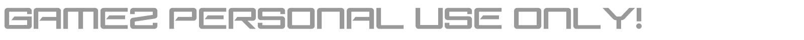 Gamez font preview